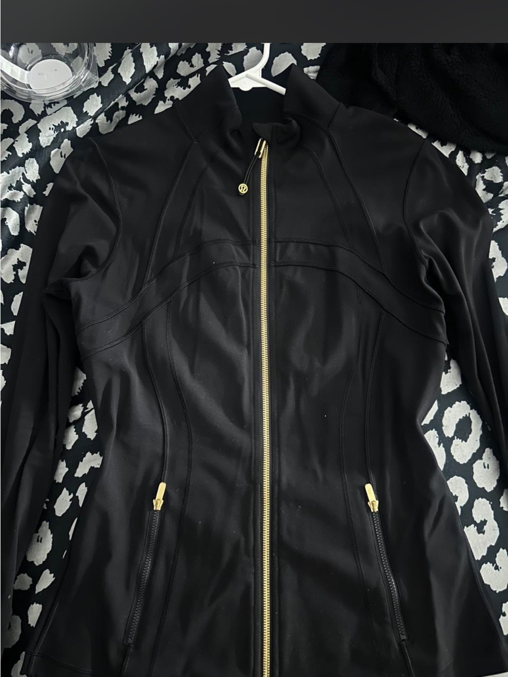 lululemon athletica Black Jacket with Gold Hardware